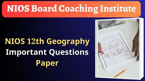 Nios Geography Important Question Nios Class Geography Question