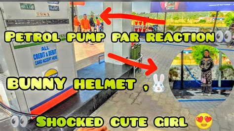 😍 Cute Girl Shocked 😱 Bunny Helmet Reaction 🐰👀 Youtube