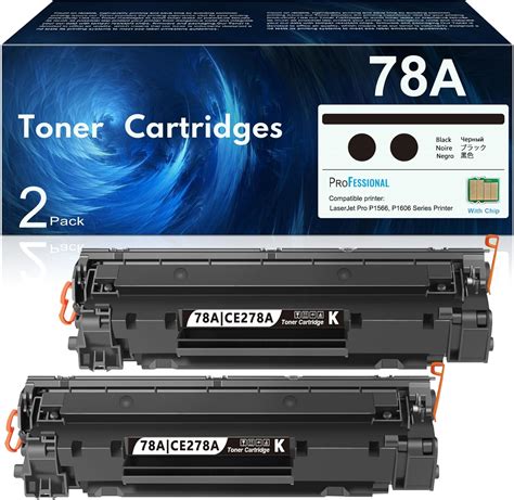 Amazon Compatible 78A CE278A Toner Cartridge With Chip 2 Pack