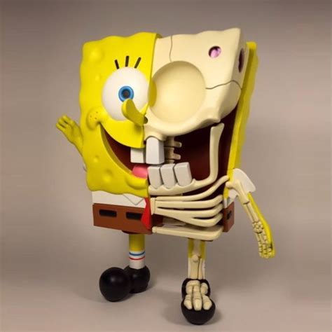 Spongebob Dissection Sculpt By Jason Freeny Art Toy Vinyl Art Toys Toy Sculpture