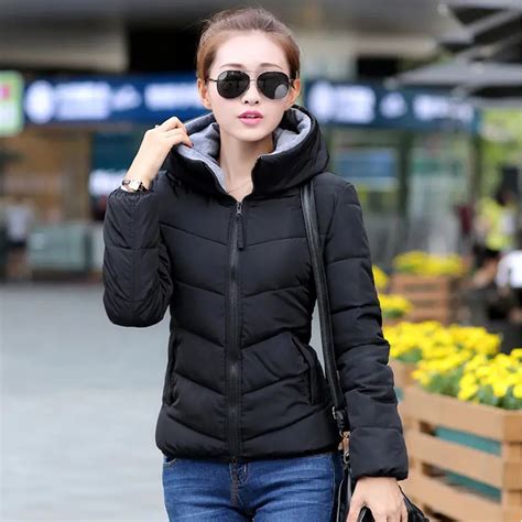 Estilo Coreano Casaco Puffer Jaquetas Mulher Inverno Casacos Preto