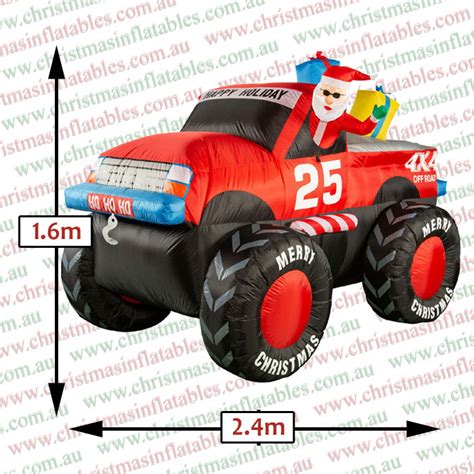 2 4m Big Wheels Santa Christmas Inflatable Airfigs Inflatables