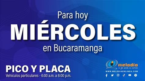 Esta es la rotación del Pico y Placa en Bucaramanga para hoy 5 de julio