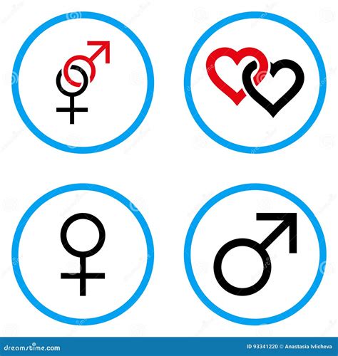 Iconos Redondeados Sex Symbol Del Vector Ilustración Del Vector