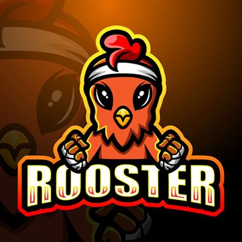 Premium Vector Rooster Mascot Esport Logo Design