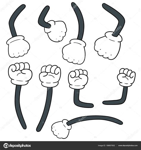 Vector Set Cartoon Arms ⬇ Vector Image By © Ourlifelooklikeballoon