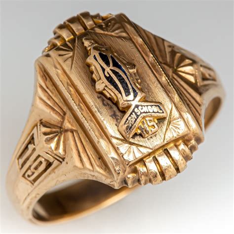 Vintage Jostens Class Ring Yellow Gold