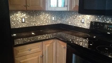 Copper Penny Kitchen Backsplash Juameno