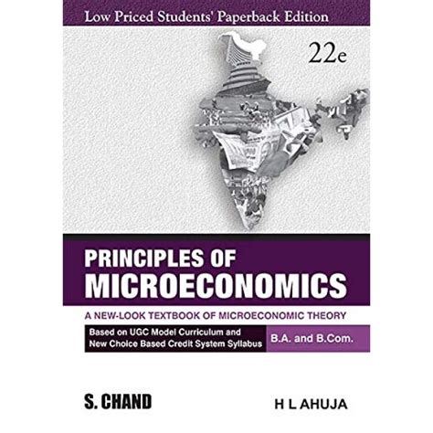 S Chand S Principles Of Microeconomics By H L Ahuja