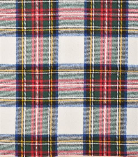 Plaiditudes Brushed Cotton Fabric Ivory And Multi Tartan Plaid Joann Brushed Cotton Tartan