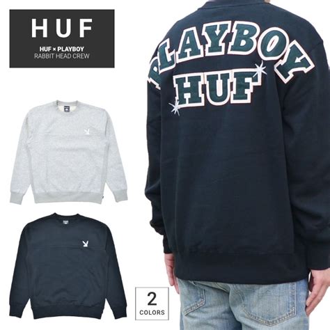 HUF PLAYBOY ハフ プレイボーイ トレーナー RABBIT HEAD CREW フリース スウェット メンズ M XL