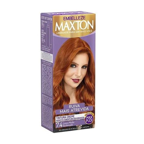 Coloração Tinta Creme Embelleze Maxton 7 4 Louro Medio Acobreado