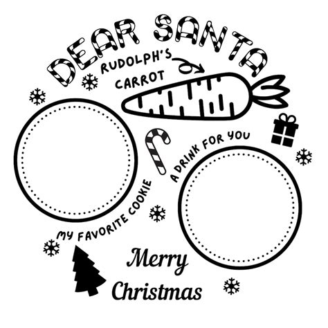 Dear Santa Plate Svg Cookies For Santa Plate Svg Dear Santa Tray Svg