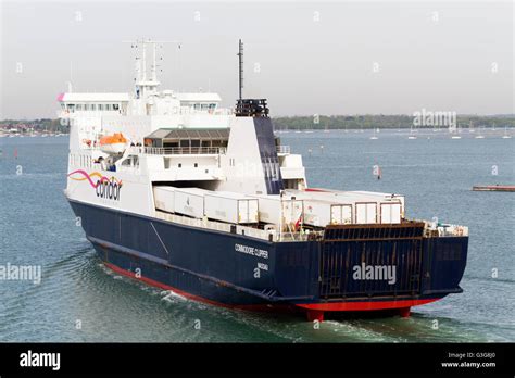 The Condor Ferry Named The Commodore Clipper Leaving Port Stock Photo