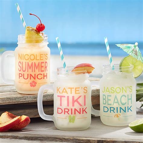 Personalized Mason Jars - Frosted Glass