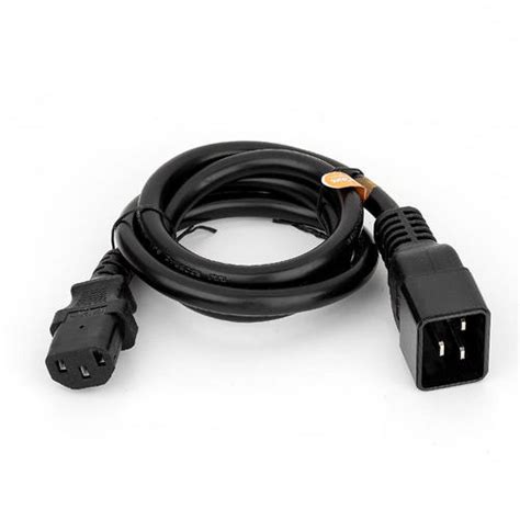 Iec C13 To Iec C20 Power Cable 14awg Sjt 3ft Black Primecables®