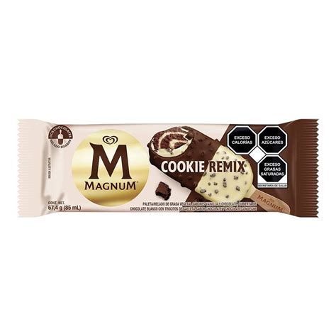 Paleta Helada Magnum Cookie Remix Sabores Vainilla Y Chocolate G