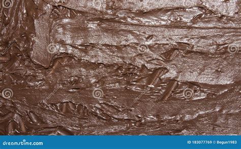 The Texture Of The Melted Chocolate Top View Stock Image Image Of