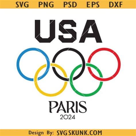 Team Usa Paris Olympic Rings Svg Paris Olympic 2024 Svg Paris 2024 Svg