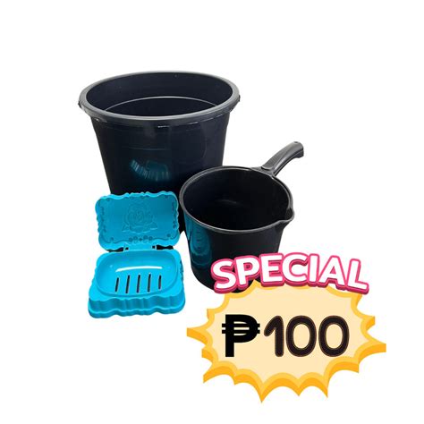 bundle  pesos pail soap case  water dipper  set shopee
