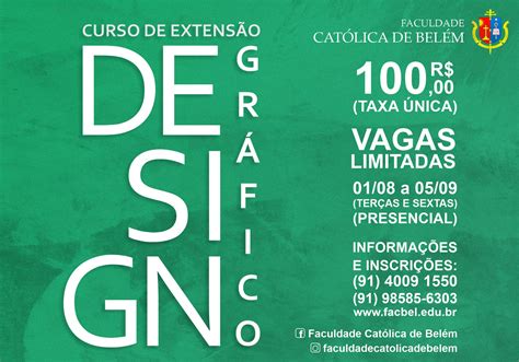 Curso de Extensão Design Gráfico 2023 Faculdade Católica de Belém