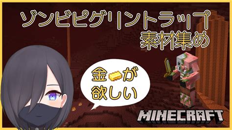 【minecraft】ゾンビピグリントラップ製作チャレンジ！大量の素材が必要らしい【マインクラフト】【新人vtuber】 Youtube