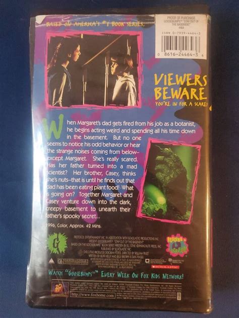 Goosebumps Stay Out Of The Basement Vhs Etsy