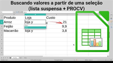 Procurando Valores No Libreoffice Calc A Partir De Uma Lista Suspensa