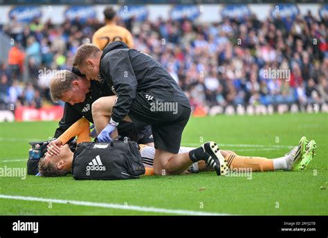 Kasey Mcateer Of Leicester City Goes Down With An Injury During