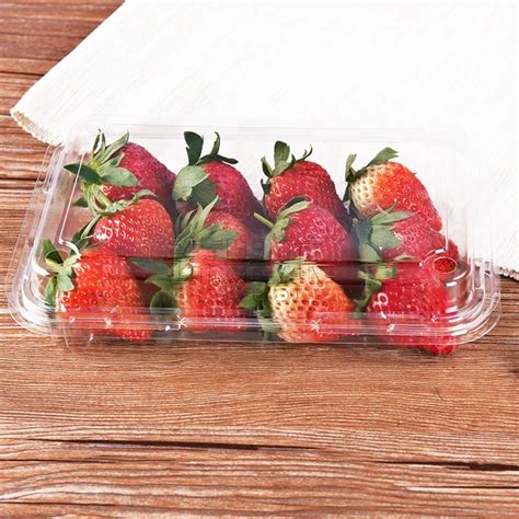 Buy Eco Friendly Disposable Pet Clear Plastic Fruit Strawberry Punnet