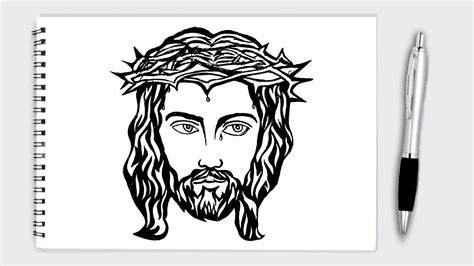 How To Draw Jesus Step By Step How To Draw Jesus Face With Penlord