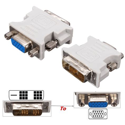 Dvi D 181 Dual Link Male To Vga Hd15 Female Adapter Converter For Pc Laptop