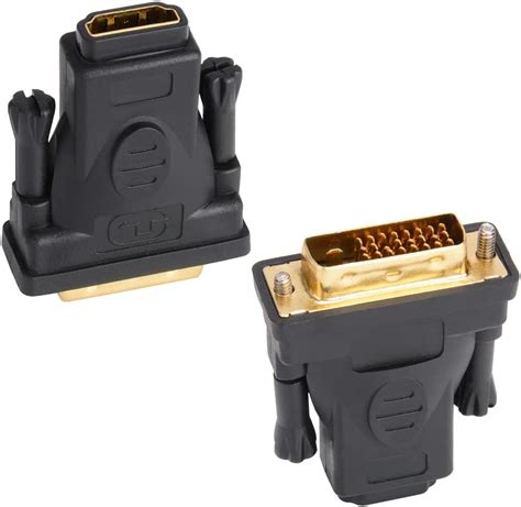 Ryzzrooa Dvi To Hdmi Adapter 2 Pack Bidirectional Female