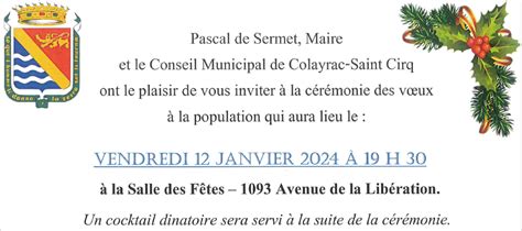 Cérémonie des vœux à la population 2024 Colayrac Saint Cirq