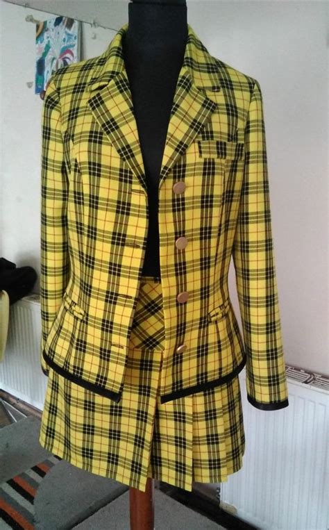 Clueles Inspired Set Cher Tartan Yellow Tartan Halloween Costume