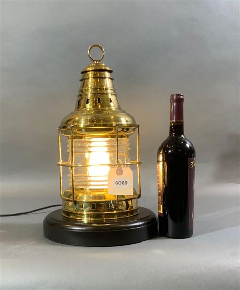 Large Solid Brass Perko Ships Anchor Lantern For Sale At 1stdibs Vintage Perko Marine Lamp