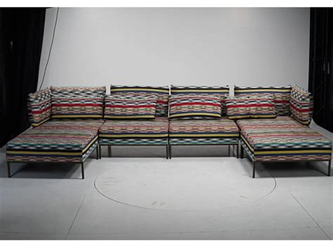 Divano Componibile In Tessuto Multicolore Con Cuscini Missoni Deesup