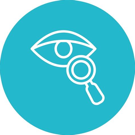 Ilustración del icono vectorial del examen ocular del conjunto de