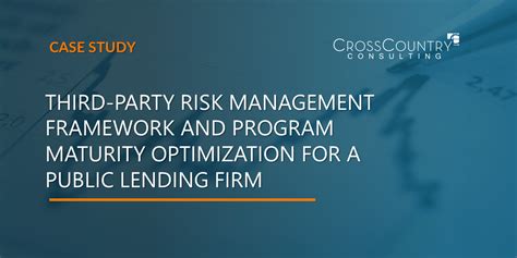 Third Party Risk Management Framework And Program Maturity Optimization