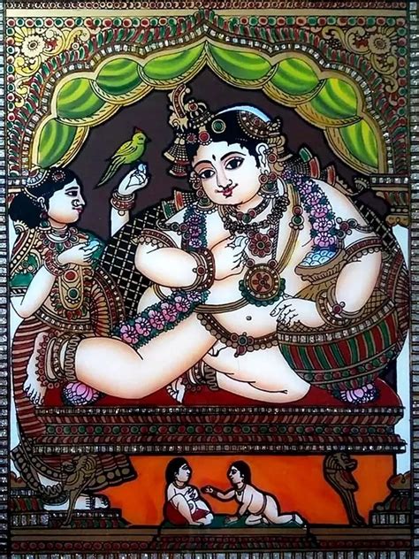 Navaneetha Krishna Tanjore Paintings With Frame By Ramesh Exotic