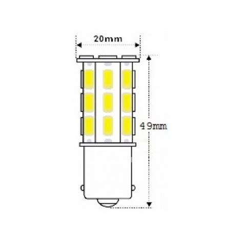 6 Volt Dc Ba15s 1156 Amber Led Bulb The Led Shop Australia®