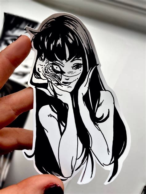 5 Pack Junji Ito Stickers Custom Hand Drawn Vinyl Waterproof Etsy UK