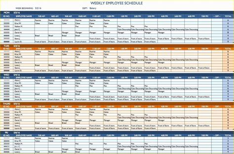 Free Monthly Work Schedule Template Of Free Weekly Schedule Templates ...