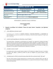 Ficha De Aplicaci N Sesi N Anthony Chauca Doc Agenda Sesi N N