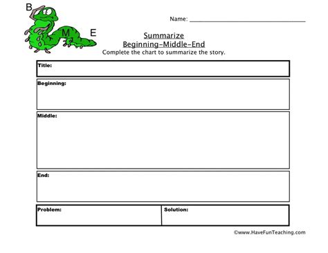 Beginning Middle End Worksheet By Teach Simple