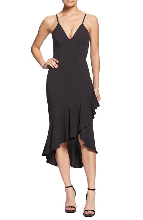 Dress The Population Wendy High Low Ruffle Cocktail Dress Nordstrom