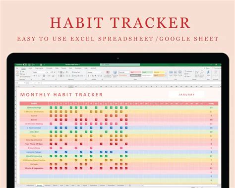 Habit Tracker Excel Template