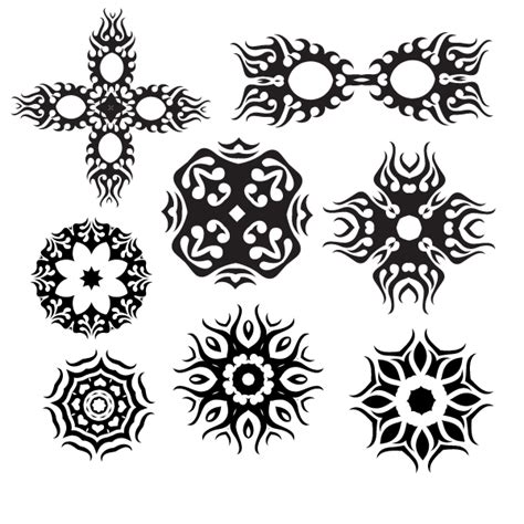 Decorative Rosettes Silhouette Free Svg