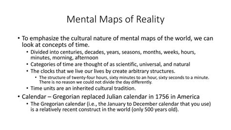 Mental Maps Of Reality