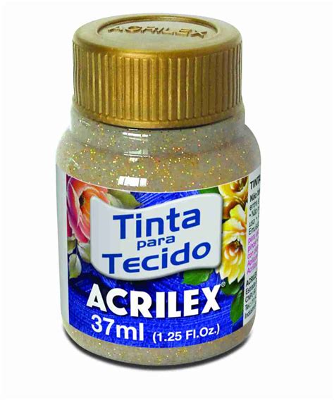 Tinta Para Tecido Acrilex Glitter 37ml Pintura Armarinhos Tricofil